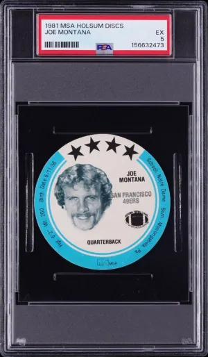 1981 Msa Holsum Discs Joe Montana PSA 5
