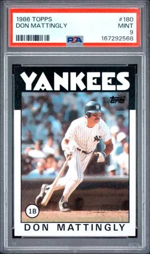 1986 Topps #180 Don Mattingly PSA 9
