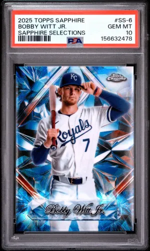 2025 Topps Chrome Sapphire Sapphire Selections Bobby Witt Jr. PSA 10 #SS-6