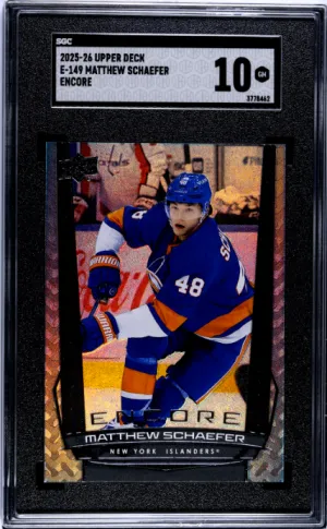 2025-26 Upper Deck Matthew Schaefer SGC 10