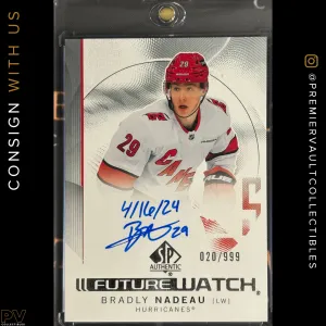 2024-25 SP Authentic Bradly Nadeau Future Watch Auto Rookie /999 Inscribed