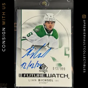 2024-25 SP Authentic Lian Bichsel Future Watch Auto Rookie /999 Inscribed