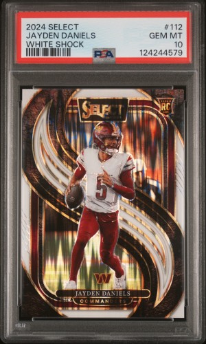 2024 Panini Select Jayden Daniels White Shock PSA 10 /199