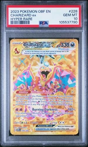 2023 Pokemon Obsidian Flames Charizard Ex Hyper Rare PSA 10 #228