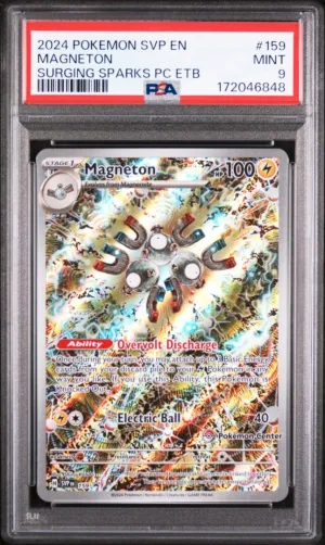 2024 Pokemon Magneton Surging Sparks PC ETB #159 PSA 9