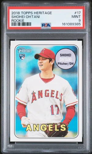 2018 Topps Heritage Shohei Ohtani Rookie PSA 9