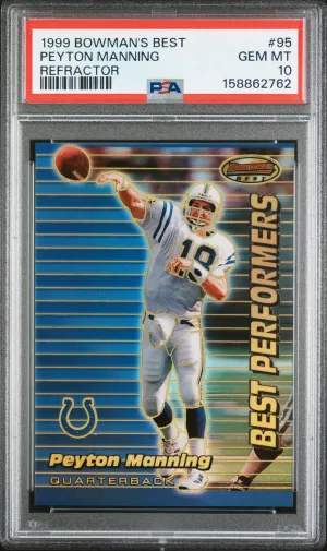 1999 Bowman's Best Peyton Manning Refractor /400 PSA 10