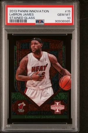 2013 Panini Innovation Stained Glass Lebron James Stained Glass PSA 10