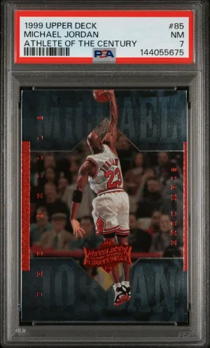 1999 Upper Deck Michael Jordan Athlete of The Century #85 PSA 7