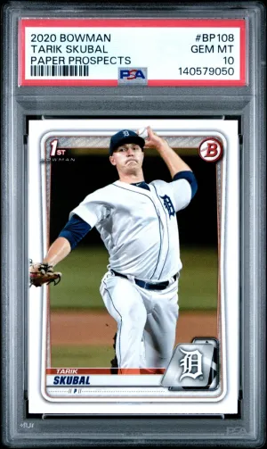 2020 Bowman Tarik Skubal Paper Prospects #BP108 PSA 10