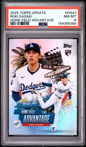 2025 Topps Update Roki Sasaki Home Field Advantage PSA 8