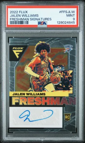 2022 Panini Flux Freshman Signatures Jalen Williams RC PSA 9 #FFSJLW