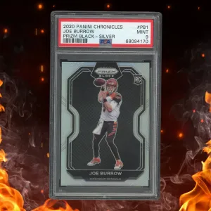 2020 Panini Chronicles Joe Burrow Prizm Black Silver Rookie #PB1 PSA 9