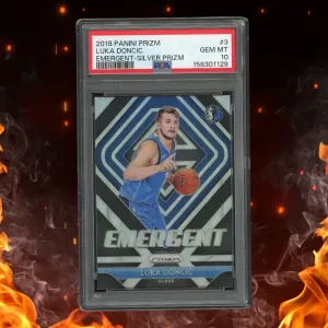 2018-19 Panini Prizm Luka Doncic Emergent Silver Prizm #3 PSA 10