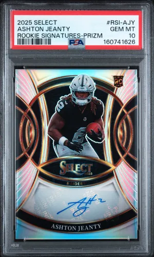 2025 Panini Select Rookie Signatures Ashton Jeanty Rookie Signatures-Prizm