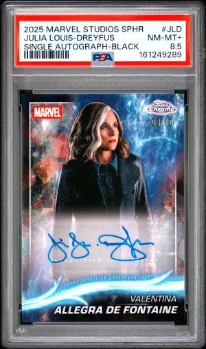 2025 Topps Marvel Studios Chrome Sapphire Edition Single Autographs Julia Louis-Dreyfus Single Autograph-Black