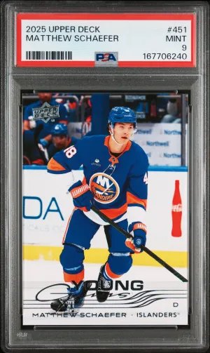Matthew Schaefer 2025 Upper Deck Series 2 #451 PSA 9