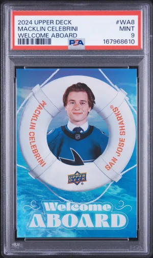 2024 Upper Deck Welcome Aboard Macklin Celebrini #WA8 PSA 9