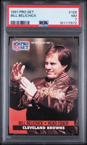 1991 Pro Set Bill Belichick PSA 7