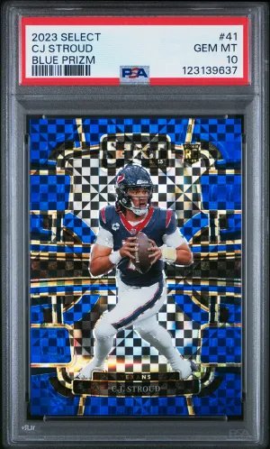 2023 Panini Select Cj Stroud Blue Prizm