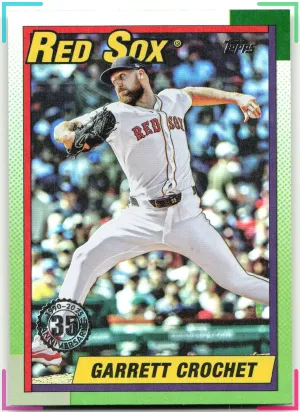 Garrett Crochet 2025 Topps Update 1990 Topps Baseball 35th Anniversary Red Sox