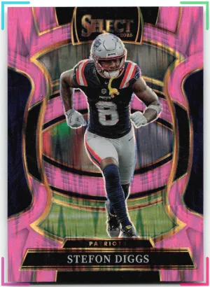 Stefon Diggs 2025 Panini Select Pink Prizm Shock Patriots