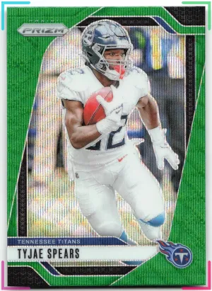Tyjae Spears 2024 Panini Prizm Green Wave Titans