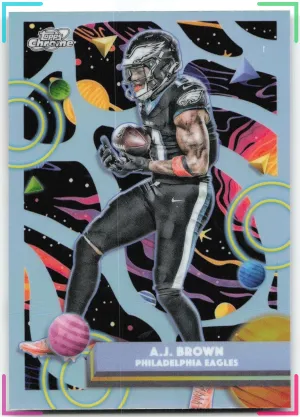 A.J. Brown 2025 Topps Chrome Cosmic Refractor Eagles