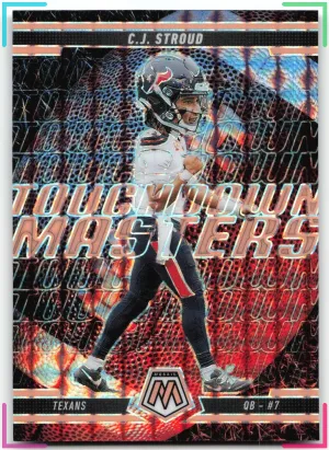 C.J. Stroud 2025 Panini Mosaic Touchdown Masters Mosaic Orange Fluorescent