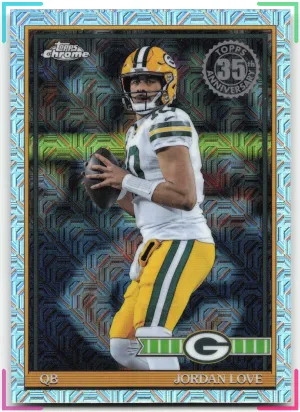 Jordan Love 2026 Topps Flagship 1991 35th Anniversary Chrome Packers