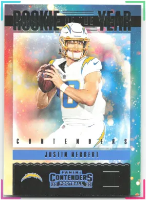 Justin Herbert 2020 Panini Contenders Rookie of the Year Contenders Chargers