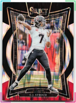 C.J. Stroud 2024 Panini Select Black & Red Prizm Shock Texans