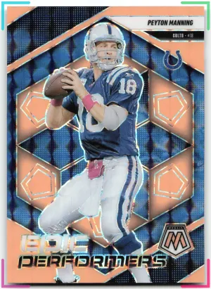 Peyton Manning 2025 Mosaic Epic Performers Mosaic Orange Fluorescent Colts