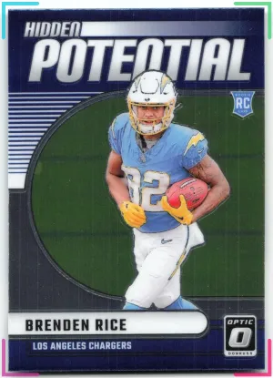 Brenden Rice RC 2024 Donruss Optic Hidden Potential Chargers