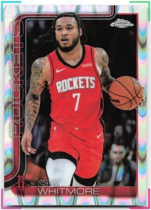 Cam Whitmore 2025-26 Topps Chrome RayWave Refractor Rockets