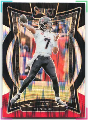 C.J. Stroud 2024 Panini Select Black & Red Prizm Shock Texans