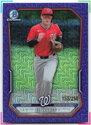 Eli Willits 2026 Bowman Chrome Prospects Mojo Purple Refractor #/250 Nationals