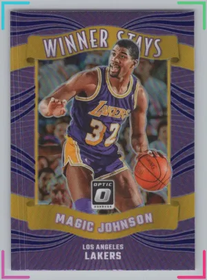 Magic Johnson 2023-24 Donruss Optic Winner Stays Purple Lakers