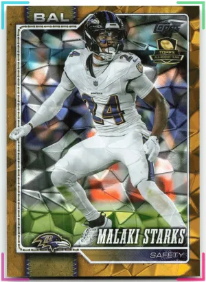 Malaki Starks 2026 Topps Flagship Gold Diamante Foil #/50 Ravens