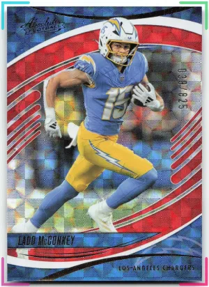 Ladd McConkey 2025 Panini Absolute Orange Mosaic #/825 Chargers