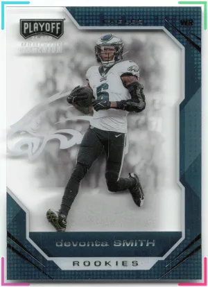 DeVonta Smith RC 2021 Panini Chronicles Playoff Momentum Rookies Eagles