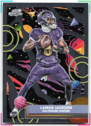 Lamar Jackson 2025 Topps Chrome Cosmic Ravens