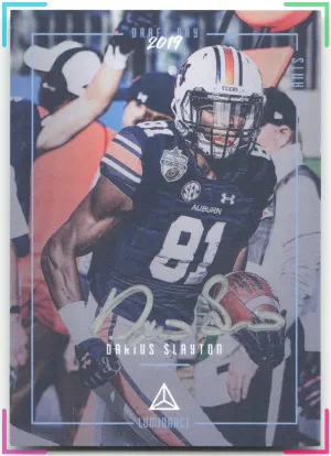 Darius Slayton 2019 Panini Luminance Draft Day Signatures Silver Giants