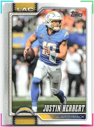 Justin Herbert 2026 Topps Flagship Black #/70 Chargers