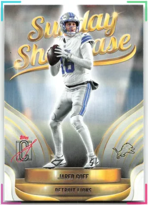 Jared Goff 2025 Topps Signature Class Sunday Showcase Lions