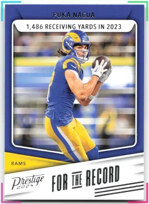 Puka Nacua 2024 Panini Prestige For the Record Rams