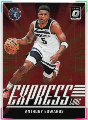 Anthony Edwards 2024-25 Donruss Optic Express Lane Timberwolves