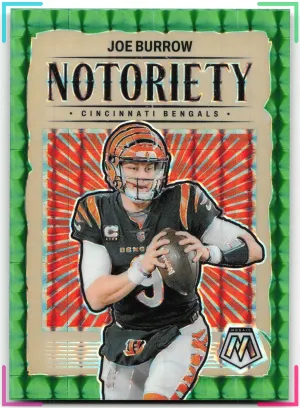 Joe Burrow 2024 Panini Mosaic Notoriety Mosaic Green Bengals