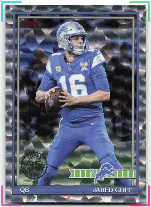 Jared Goff 2026 Topps Flagship 1991 35th Anniversary Crackle Lions
