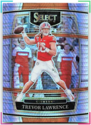 Trevor Lawrence 2022 Panini Select Draft Picks Hyper Prizm Tigers